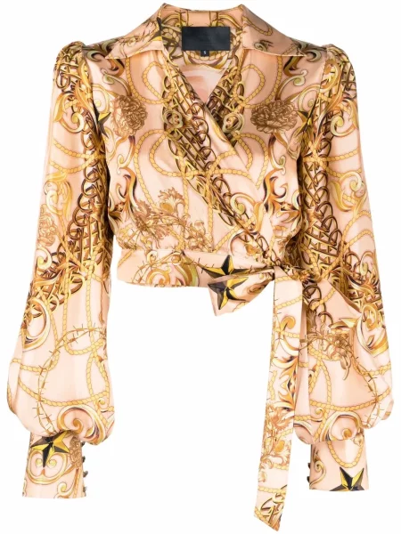 Bluză Philipp Plein de mătase plic