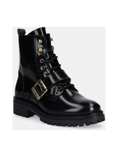 Buty do kostki Barbour skórzane czarne