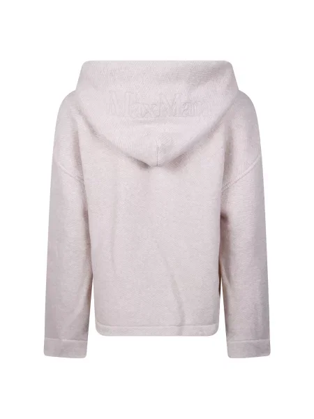 Bluza z kapturem Max Mara z kapturem brązowa