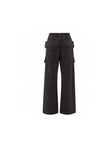 Spodnie cargo Rick Owens ze sznurkiem czarne