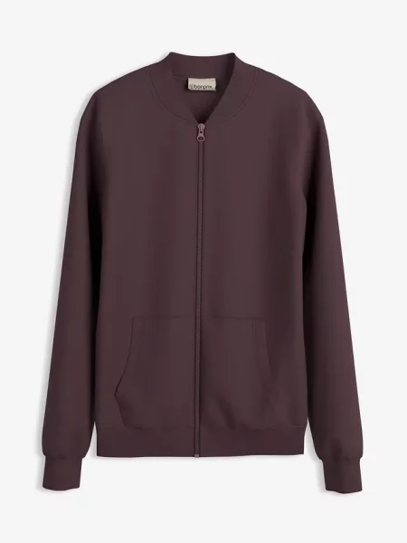 Bluza rozpinana z materiału scuba czerwona