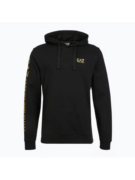 Hanorac cu glugă Ea7 Emporio Armani negru