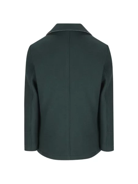 Palton Camplin cu două rânduri de nasturi verde