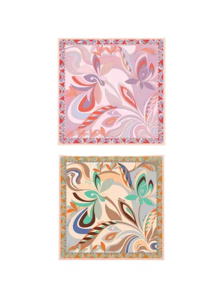 Fular Marella de mătase cu model floral cu imagine roz