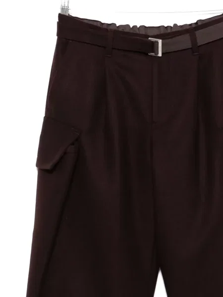 Cargo stiliaus kelnės Sacai ruda