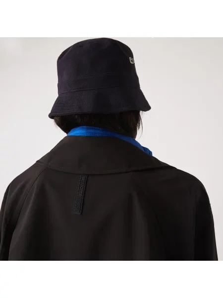 Lacoste Dwuwarstwowy Płaszcz Typu Oversize Z Piki Lacoste czarny