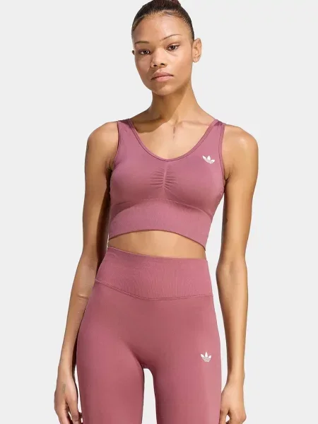 Adidas Originals športová podprsenka Essentials Seamless ružová