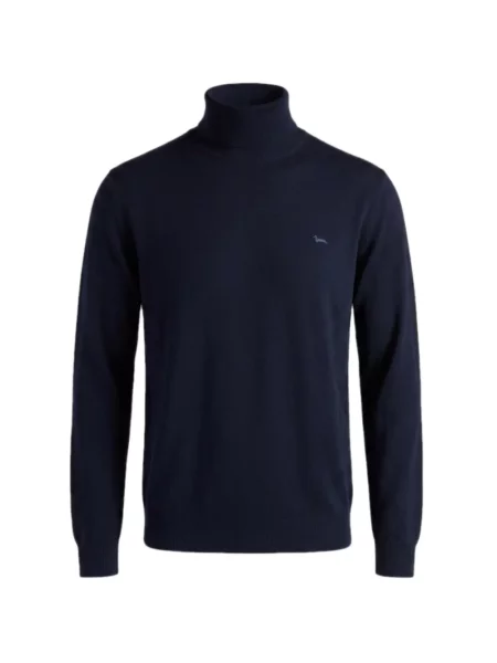 Pulover Harmont & Blaine cu broderie albastru