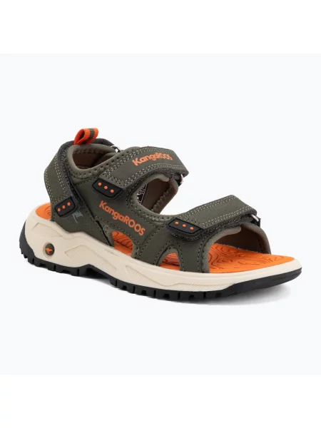 Gyerek szandálok Kangaroos K-AS Ture olive/flame. Méret: 32 EU fekete