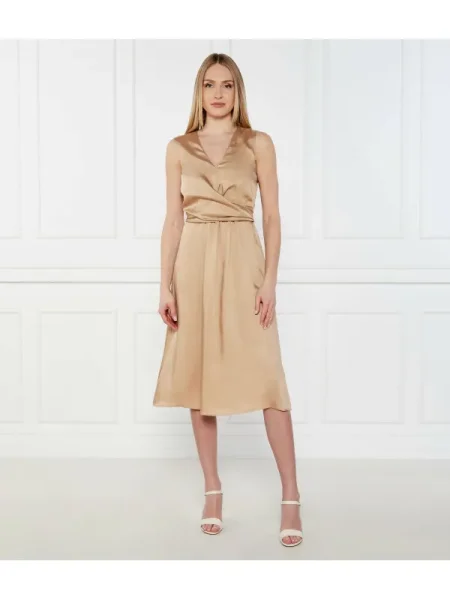 Liu Jo De satin rochie bej