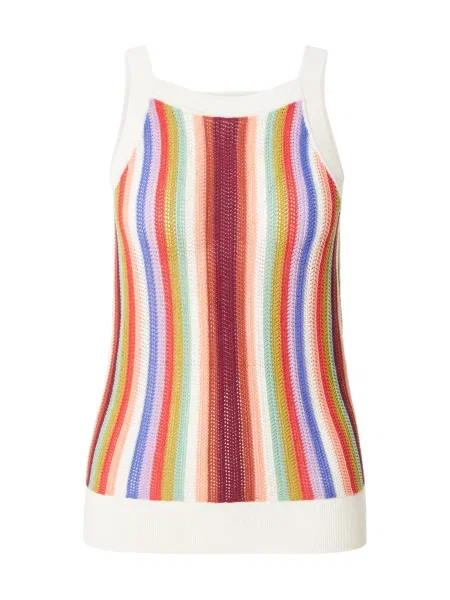 King Louie Megzta palaidinė be rankovių Sofie mėlyna / oranžinė / vyno raudona balta