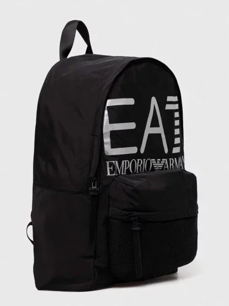 Рюкзак Emporio Armani великий з принтом чорний