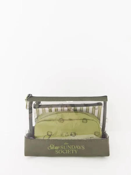 Комплект козметични чанти women'secret MICKEY 3 броя зелено