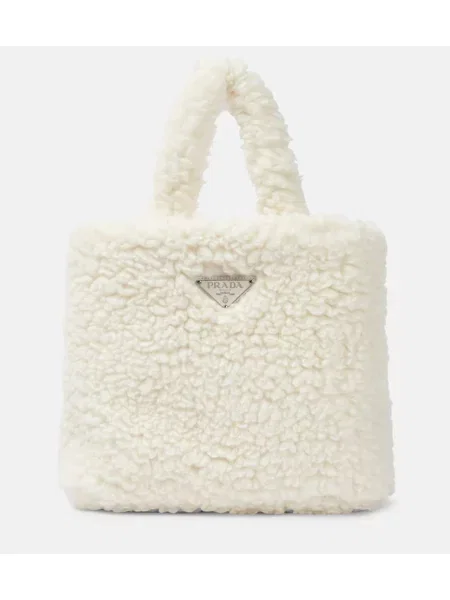Mała torebka Prada teddy biała