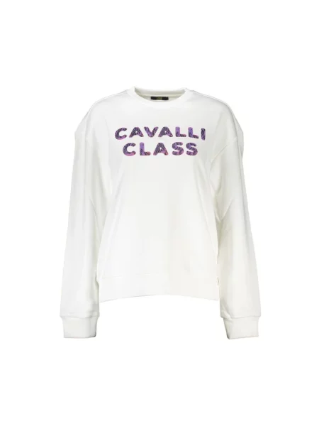 Bluza Cavalli Class z długim rękawem biała