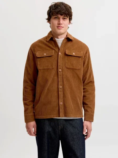 JACK & JONES Košile JJEREGENT koňaková