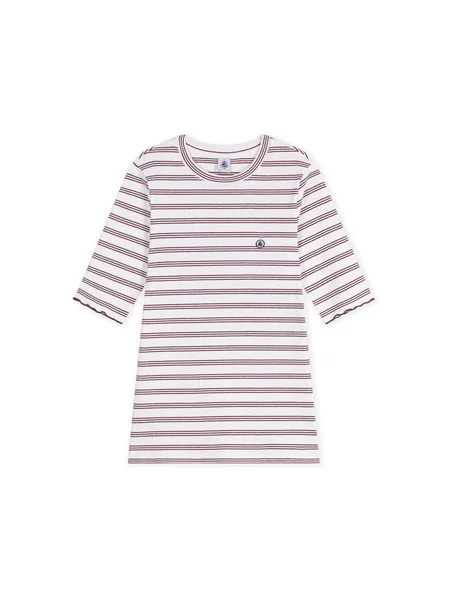 Srajca s kratkimi rokavi Petit Bateau s kratkimi rokavi bela