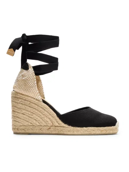 Espadryle Castaner na koturnie czarne