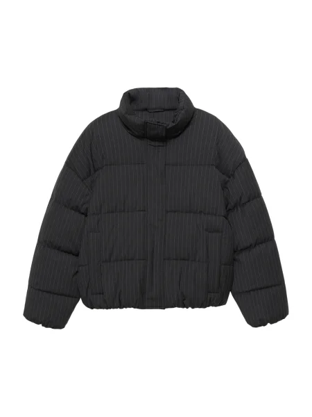 Pull&Bear Geacă de iarnă / metalic gri