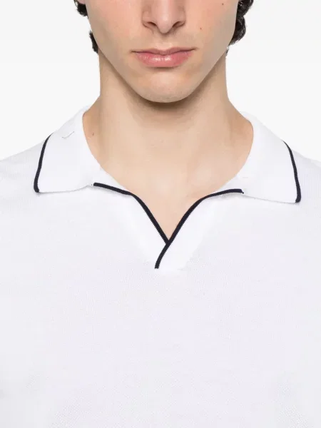 Polo Gran Sasso tricotate alb