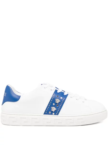 Sneakerși Versace cu tepi alb