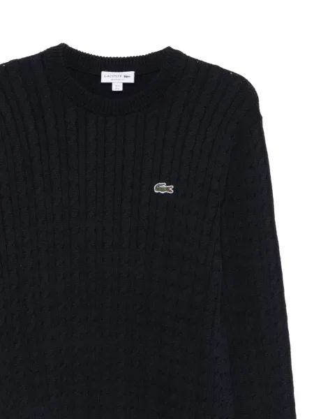 Pulover Lacoste cu autograf albastru