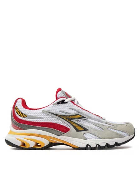 Sneakersy Diadora chunky do biegania zamszowe białe