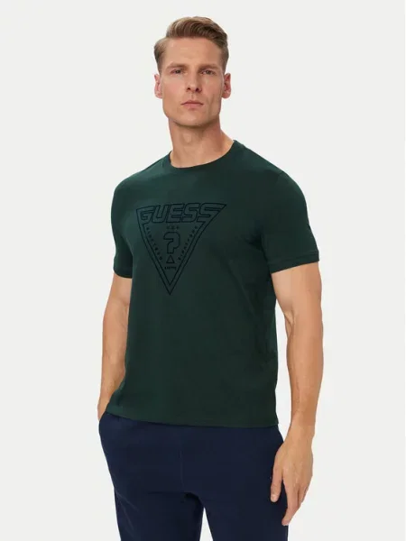 Guess Tricou închis verde