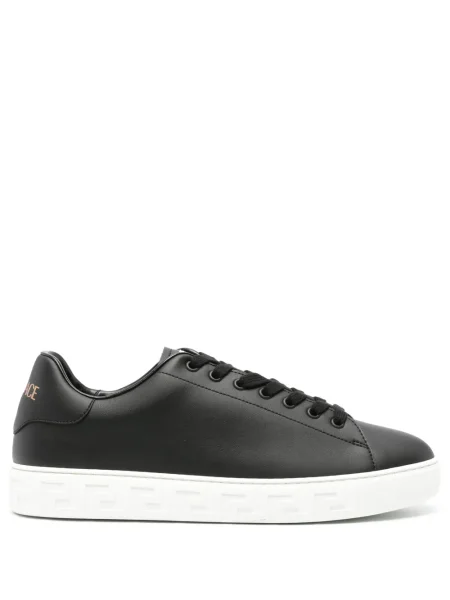 Sneakerși Versace cu șireturi din dantelă negru