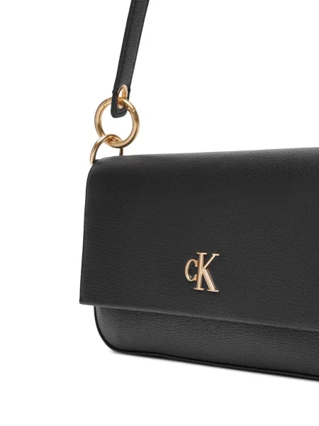 Calvin Klein Rankinė ant peties / sidabrinė juoda