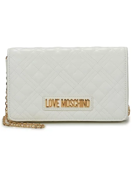 Geanta crossbody Love Moschino alb
