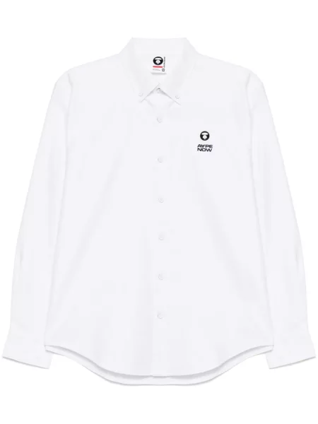 Cămașă Aape By A Bathing Ape cu mâneci lungi lungă alb
