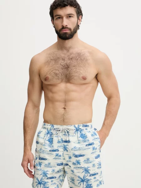 Saint Barth pantaloni scurți de baie bărbați GUSTAVIA bej