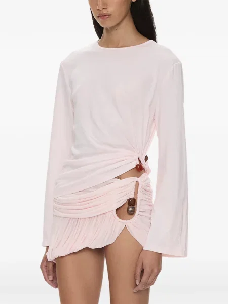 Lung tricou Christopher Esber roz