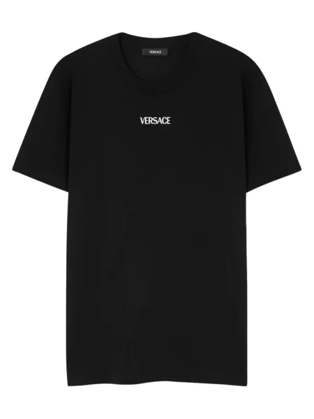 Тениска Versace бродирана черно