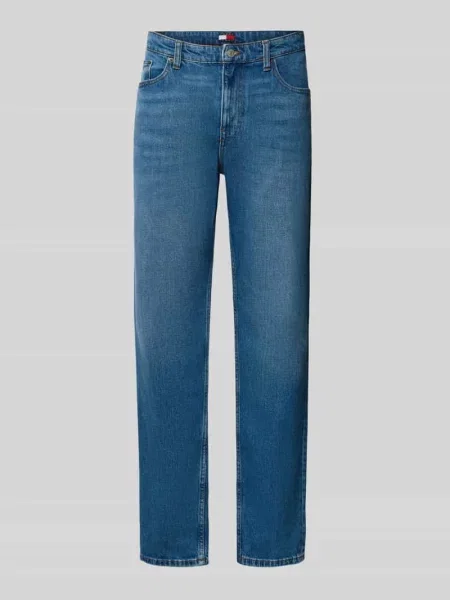 Jeansy o kroju slim straight fit z mieszanki bawełny model RYAN' Tommy Jeans niebieskie