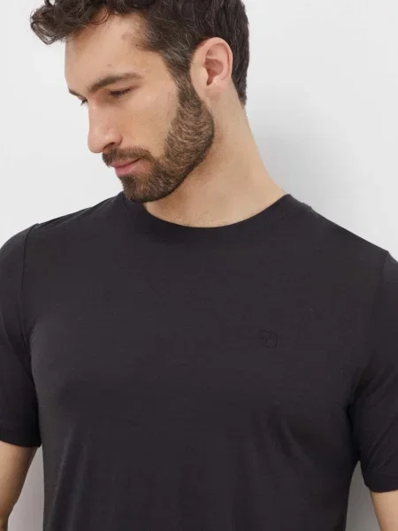 Volnena majica Fjallraven črna