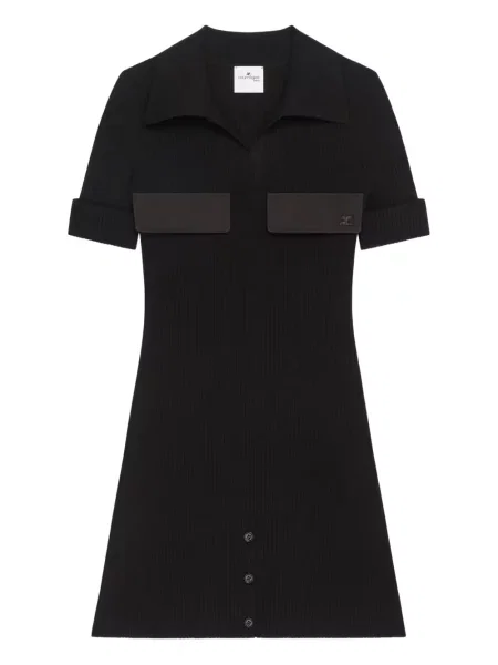 Rochie mini Courreges tricotate de costum negru