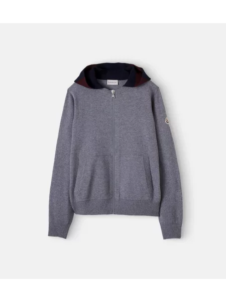Gyerek kapucnis melegítő felső Moncler Enfant szürke
