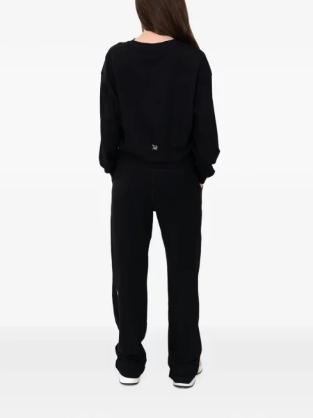 Hanorac crewneck On/off Essentials cu decolteu rotund negru