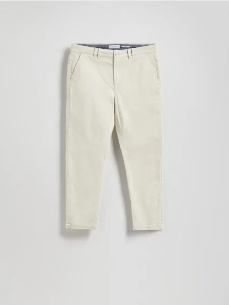 Reserved spodnie chino slim beżowy