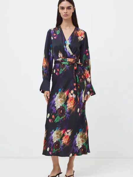 Medicine rochie din vâscoză negru