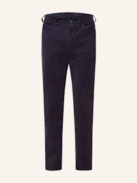 Grasegger Klasické Kalhoty Turin Slim Fit Z Manšestru modrá