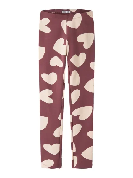 NAME IT Leggings NKFDavina roz pudră / ruginiu roșu