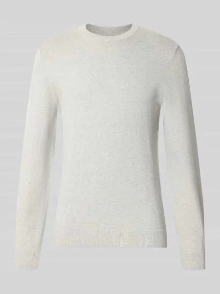 Sweter z dzianiny z mieszanki bawełny i kaszmiru z okrągłym dekoltem Mcneal