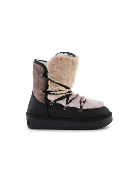 Pantofi D.franklin cu blană negru
