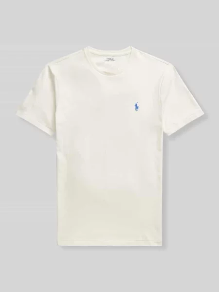 T-shirt o kroju regular fit z czystej bawełny Polo Ralph Lauren beżowa