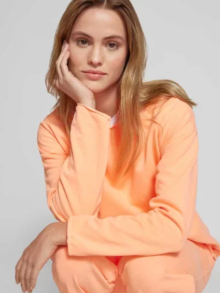 Bluza ze zrolowanym brzegiem Juvia pomarańczowa