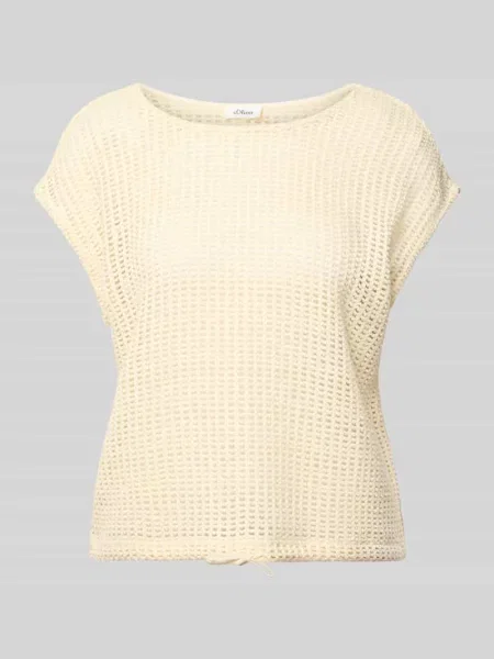 T-shirt o kroju relaxed fit z szydełkowej koronki S.oliver Red Label