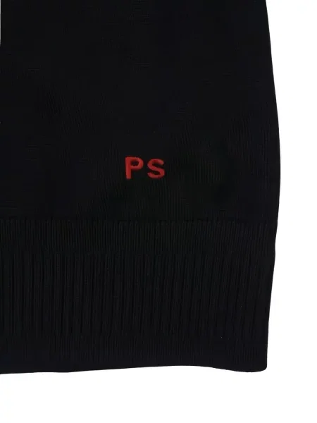 Pulover Paul Smith cu decolteu rotund albastru